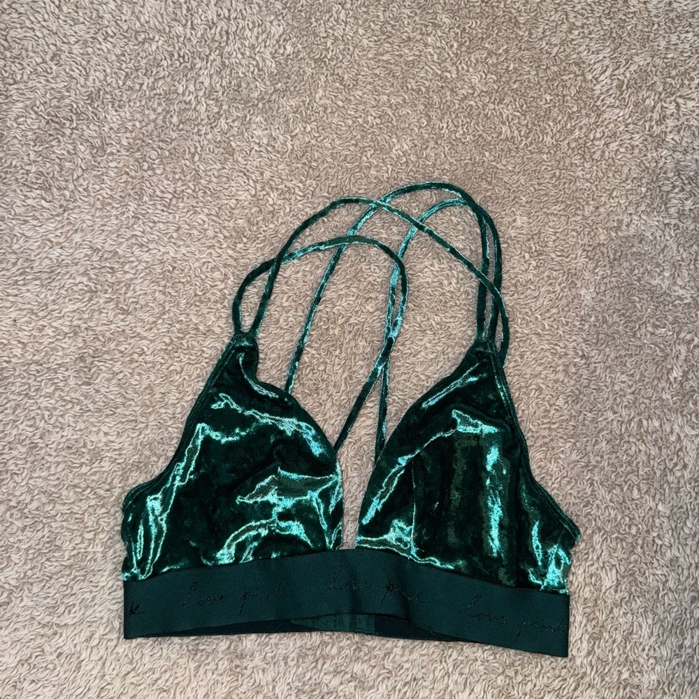 Emerald Velvet Bralette